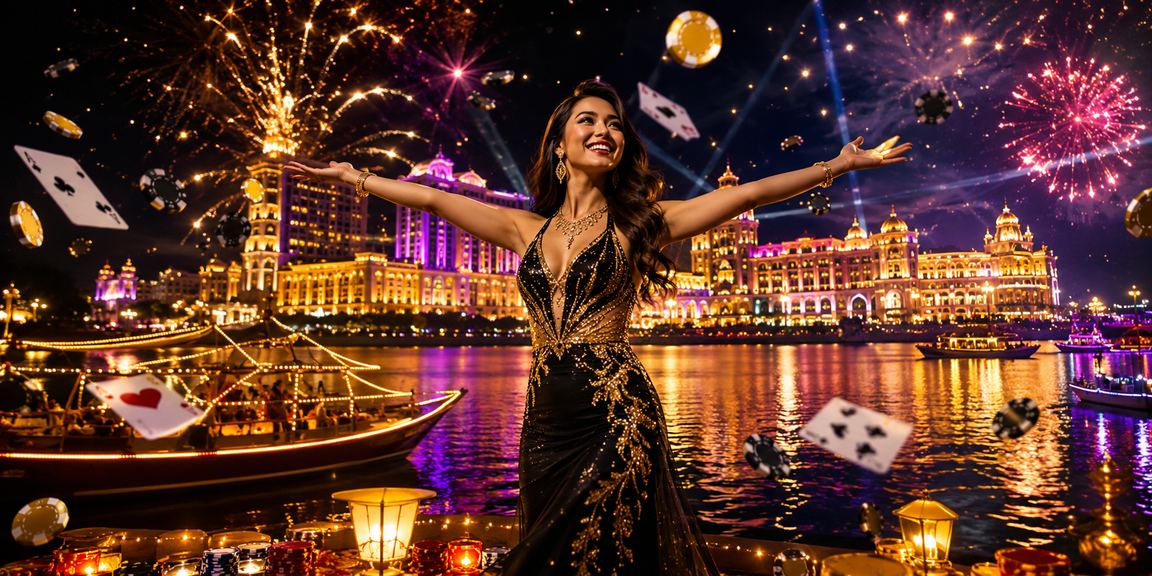 Meja poker bergaya Melayu di Genting Highlands dengan suasana pertaruhan yang meriah